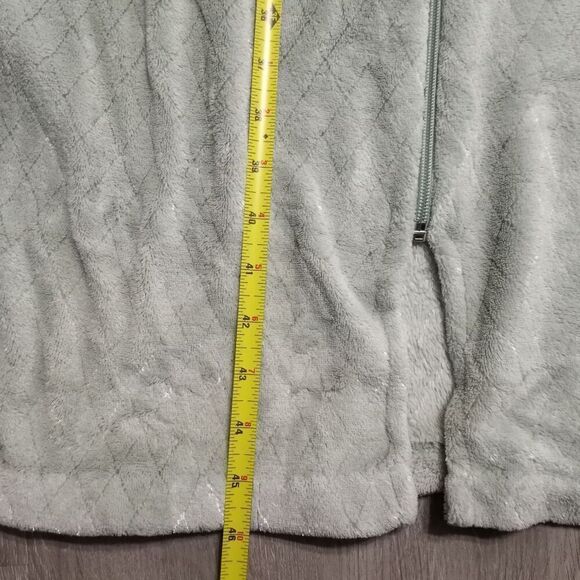 Vintage Oscar Dela Renta Full Zip Night Robe Maxi Mint Green Small/Medium - Picture 12 of 12